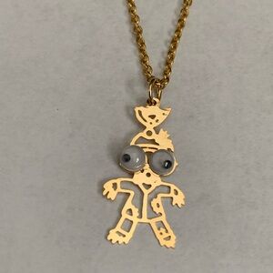 New vintage man googly eyes Pendant necklace